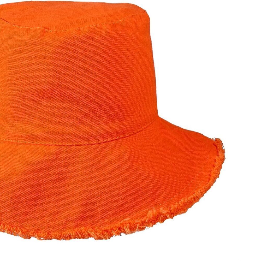 Women Sun Hat Cotton Wide Brim Beach Vacation Travel Accessories - Picture 3 of 4